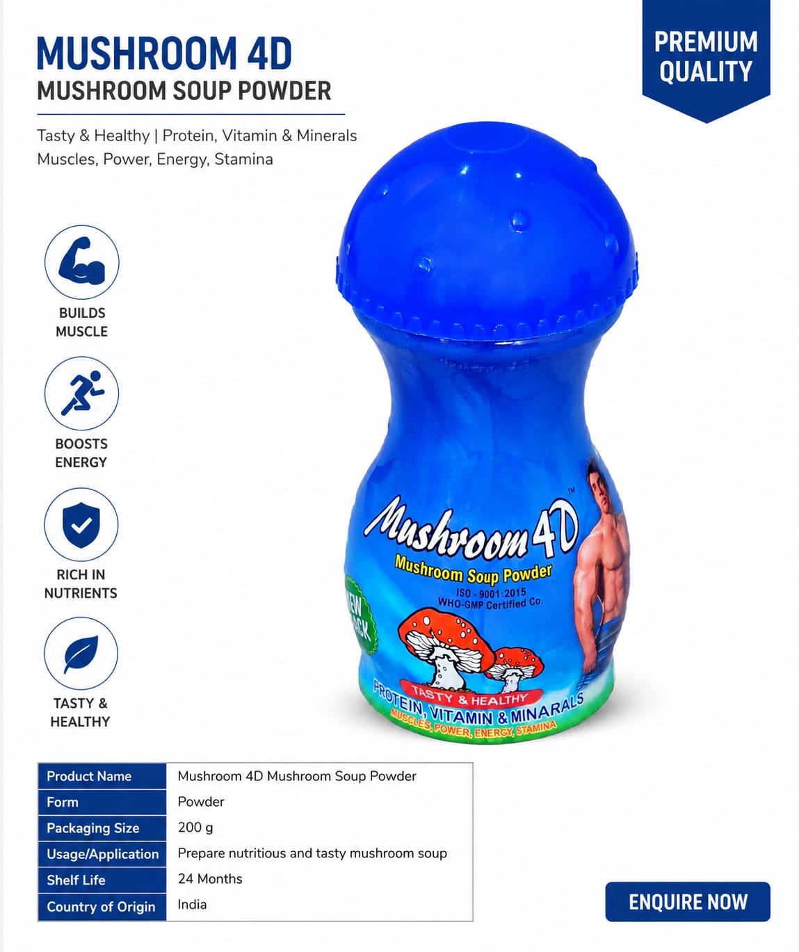 Mushroom 4D Mushroom Soup Powder